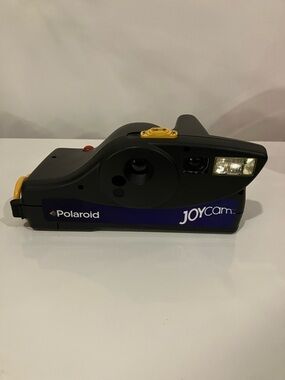 Polaroid JoyCam Instant Film Camera — Black with Purple and Yellow Accents